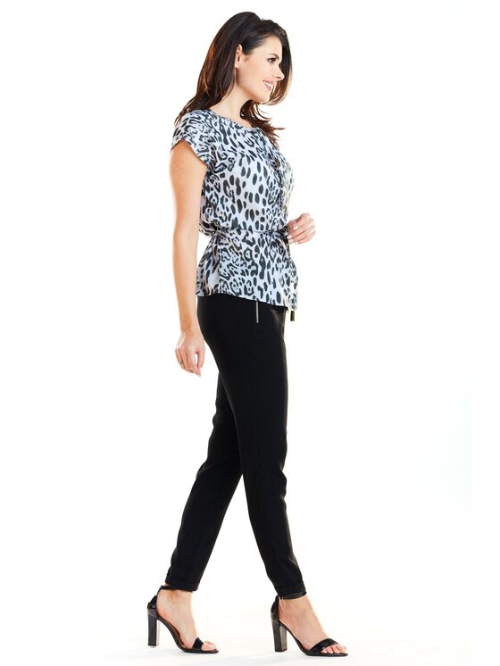 Awama Awama Bluzka A278 Biały Basic Fit