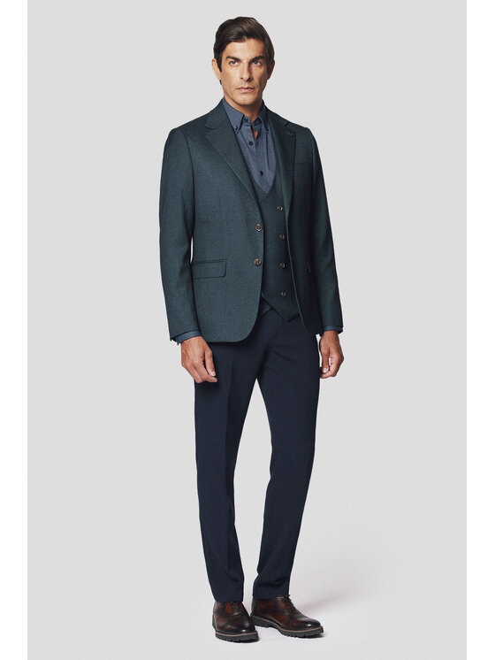 Lancerto Lancerto Marynarka Loiano MA131224000008 Zielony Slim Fit
