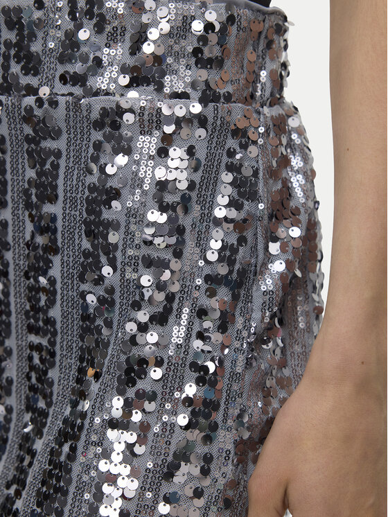 Vero Moda Vero Moda Шорти от плат Efa 10335727 Сребрист Loose Fit