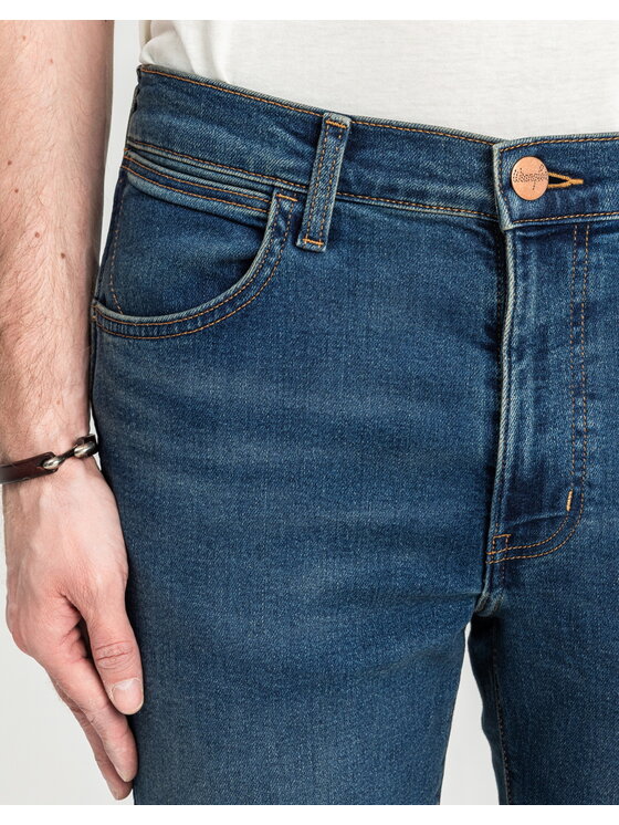 Wrangler Wrangler Jeansy 112378460 Granatowy Slim Fit