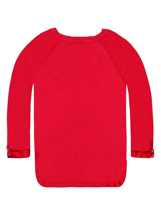 Kanz Kanz Bluzka 1634031-2280 Czerwony Basic Fit