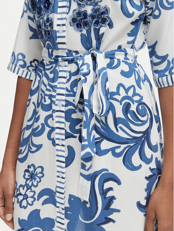 Iconique Iconique Hemdkleid Emma IC26-038 Blau Regular Fit