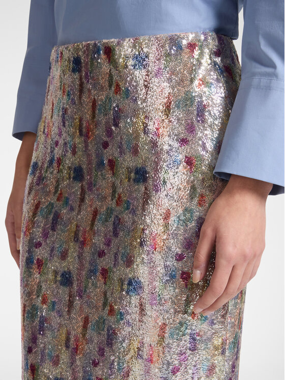 Elena Mirò Elena Mirò Gonna midi 1064P000087N001 Grigio Regular Fit