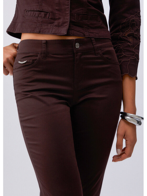 Liu Jo Liu Jo Pantaloni di tessuto WA6255T373A91109 Marrone Regular Fit