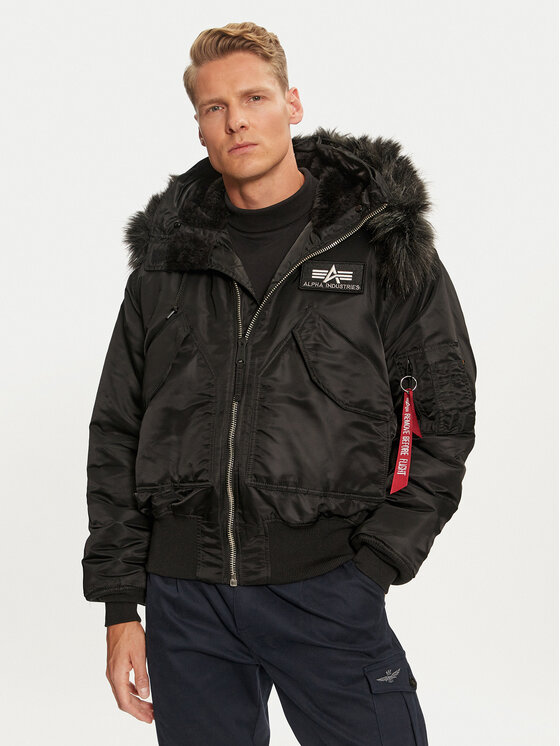 Alpha Industries Dūnu jaka 113145 Melns Regular Fit