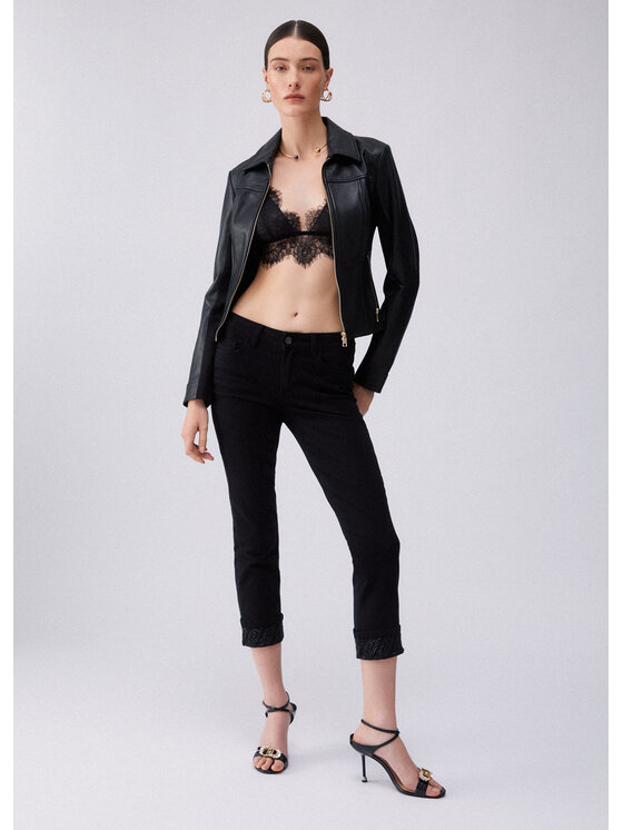 Liu Jo Liu Jo Spodnie materiałowe UA6006T259422222 Czarny Slim Fit