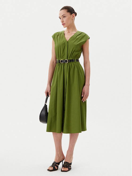 MICHAEL Michael Kors MICHAEL Michael Kors Vsakodnevna obleka MS5830KF4C Zelena Regular Fit
