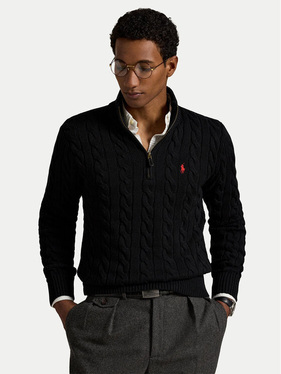 Polo Ralph Lauren Polo Ralph Lauren Sweater 710810841006 Fekete Regular Fit