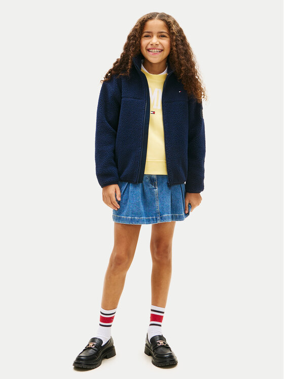 Tommy Hilfiger Tommy Hilfiger Polár kabát KS0KS00739 Sötétkék Regular Fit