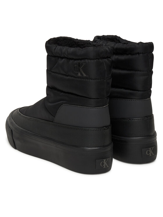 Calvin Klein Calvin Klein Сникърси Vulc Flatf Snowboot Nylon Mix Mg YW0YW01977 Черен