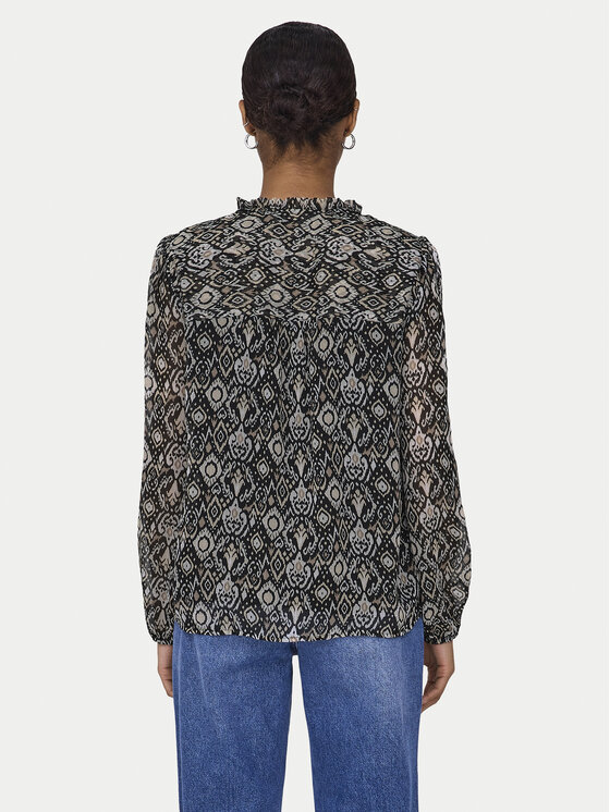 ONLY ONLY Bluzka Ditsy 15229700 Czarny Regular Fit