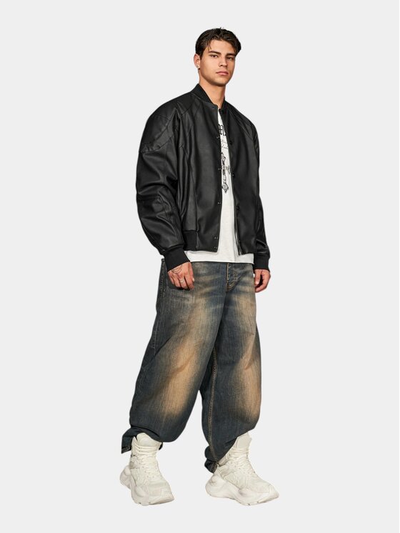 MADE BY SOCIETY MADE BY SOCIETY Kurtka anorak Matt Frame - J17959 Czarny Basic Fit