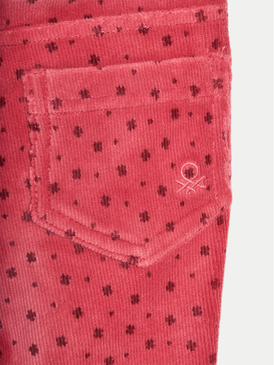 United Colors Of Benetton United Colors Of Benetton Spodnie materiałowe 4T4MGE029 Różowy Slim Fit