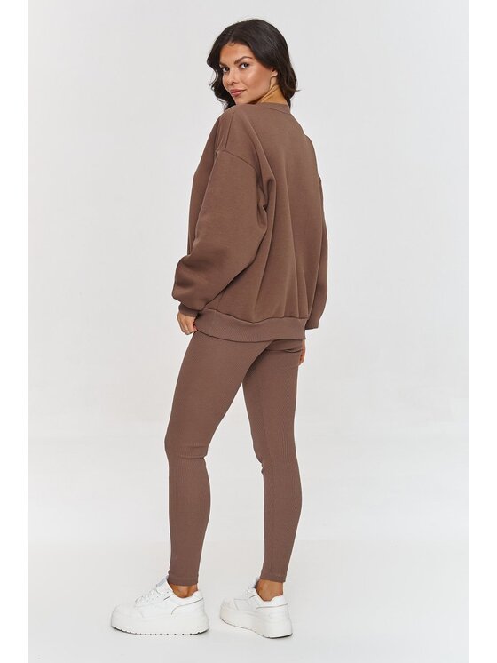 Makadamia Makadamia Dres A1 Brązowy Loose Fit