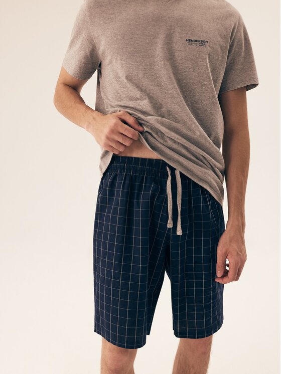 Henderson Henderson Piżama 42618 Szary Regular Fit