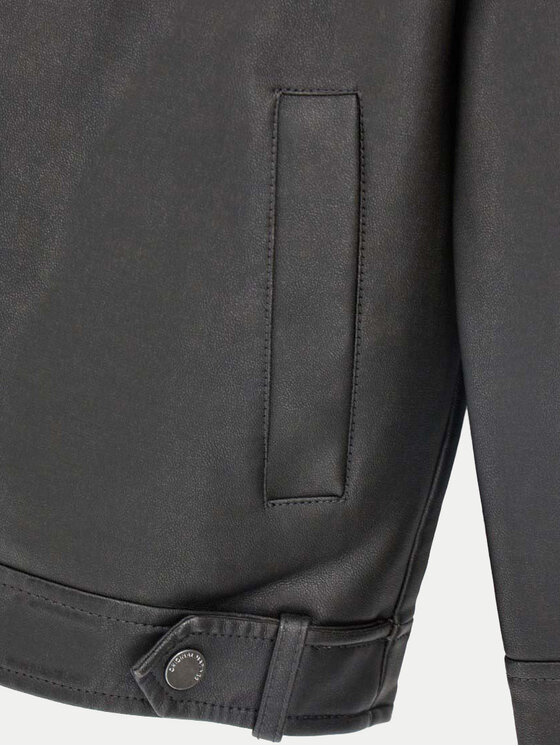 Original Marines Original Marines Kurtka z imitacji skóry DFP4072YM Czarny Regular Fit
