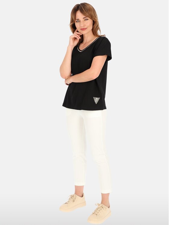 Perso Perso Tričko TCE241000F Čierna Regular Fit
