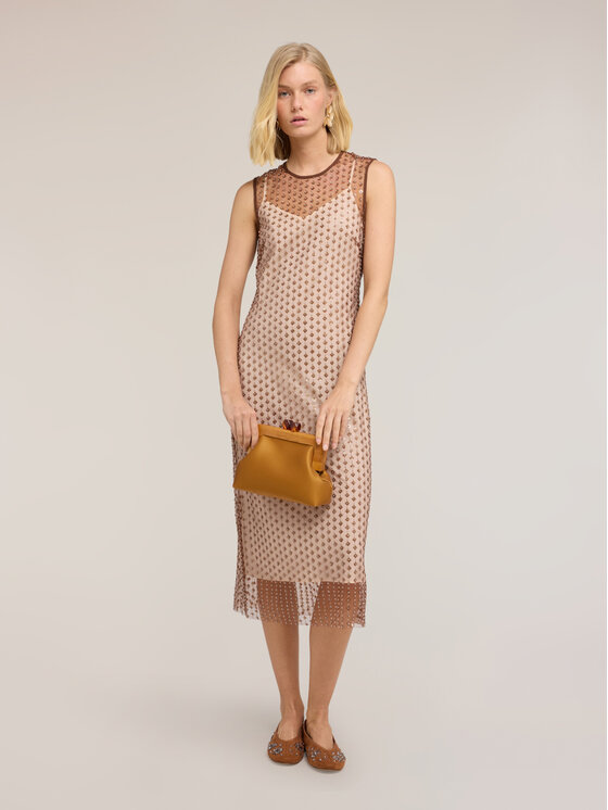 Motivi Motivi Abito da sera 7045Q003487N022 Crema Slim Fit