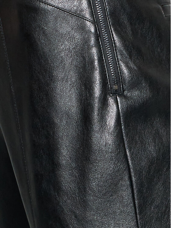 TATUUM Tatuum Kalhoty z imitace kůže Derko T2220.139 Černá Slim Fit