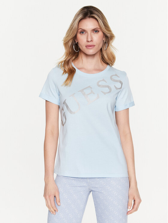 Guess T-krekls Benita W3RI27 JA914 Zils Regular Fit