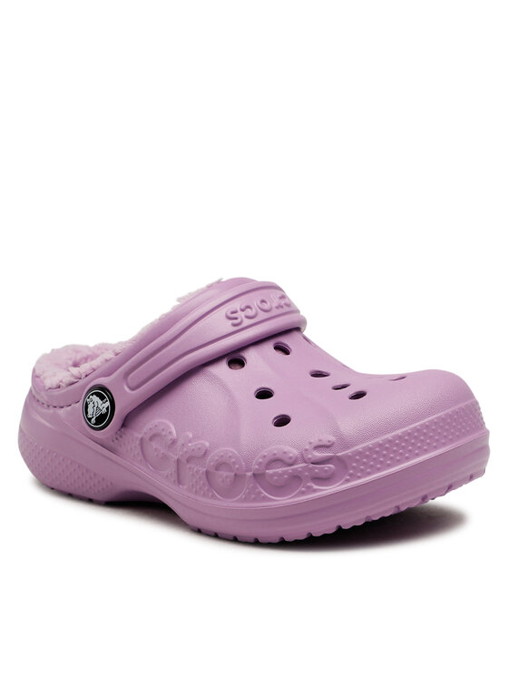 Dziecięce Klapki Crocs, Rozmiar 33/34, Fioletowe, Baya Lined Clog K 207500-5Q5