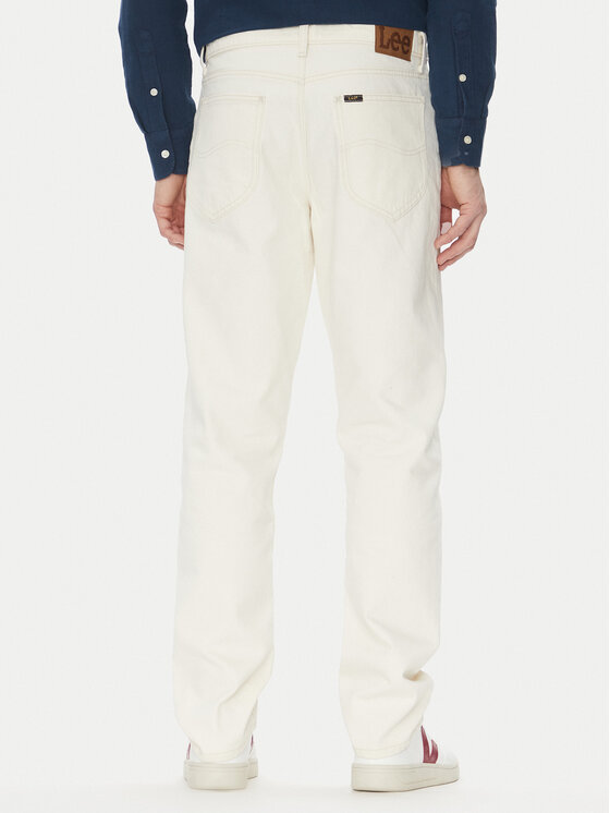 Lee Lee Jeansy Oscar 112364188 Biały Tapered Fit