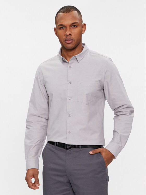 Calvin Klein Krekls Oxford K10K112155 Pelēks Regular Fit