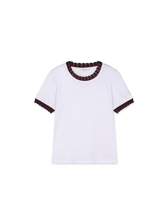 Motivi Motivi T-Shirt G011W003471N0S1 Biały Regular Fit