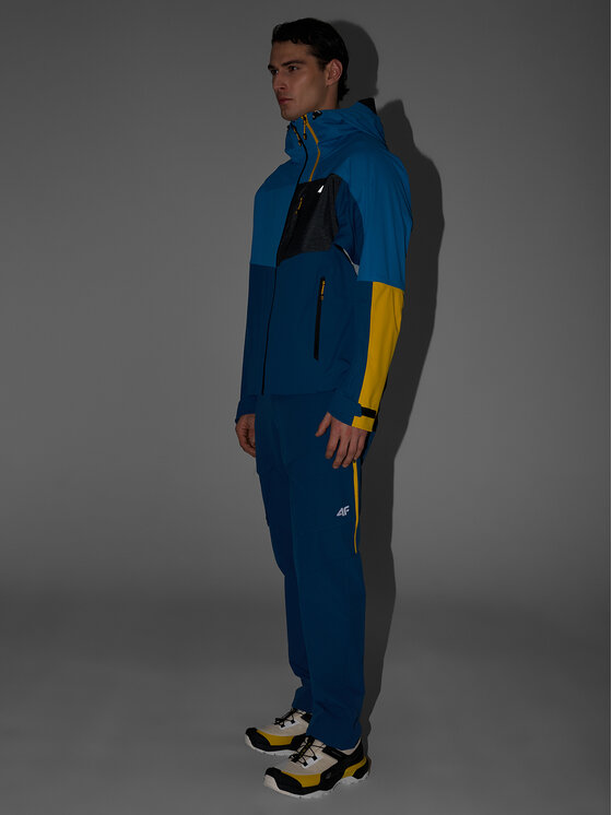 4F 4F Spodnie outdoor TREKKING Granatowy Regular Fit