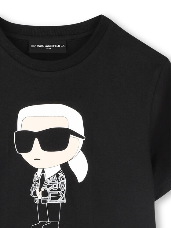 Karl Lagerfeld Kids Karl Lagerfeld Kids Tričko Z30438 M Čierna Regular Fit