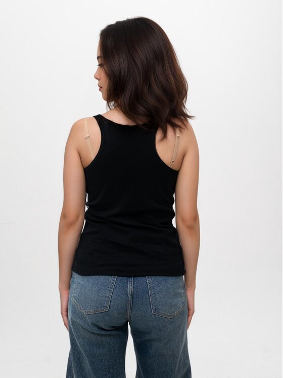 Urban City Urban City Tank top Tank Top Damski Czarny UrbanCity No Logo Basic M Czarny Regular Fit