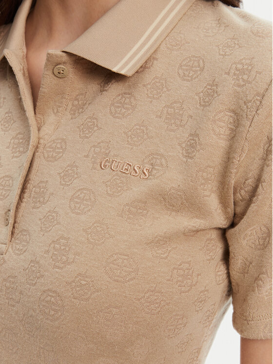 Guess Guess Polo särk V5YP01 KCX12 Beež Regular Fit