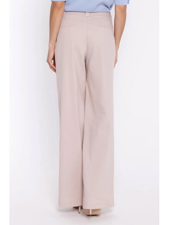 NIFE NIFE Kalhoty z materiálu SD141 Béžová Modern Relaxed Fit