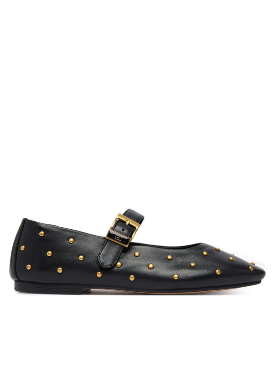 Tommy Hilfiger Tommy Hilfiger Baleriny Th Buckle Leather Stud Ballerina FW0FW09541 Czarny