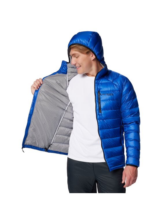 Columbia Columbia Kurtka przejściowa Arctic Crest Down Hooded Jacket Niebieski Regular Fit