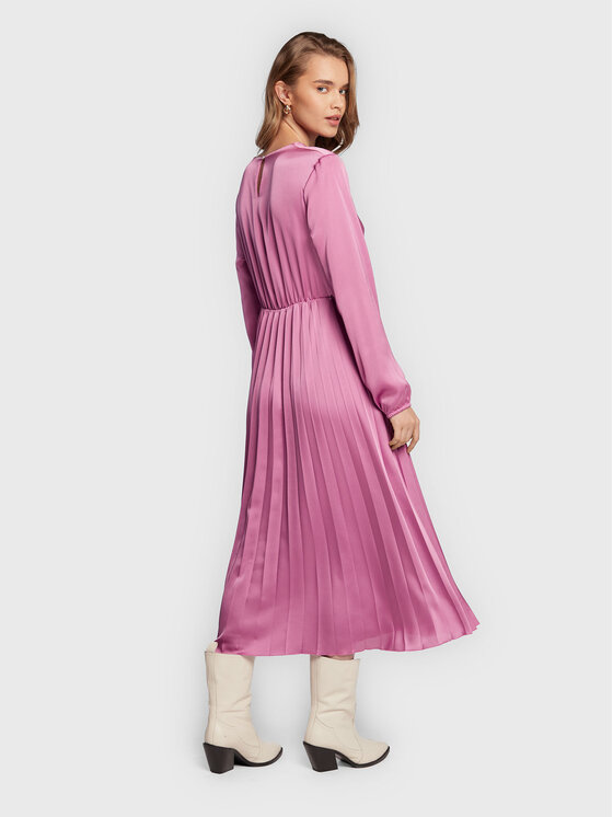 Comma Comma Коктейлна рокля 2122100 Розов Regular Fit