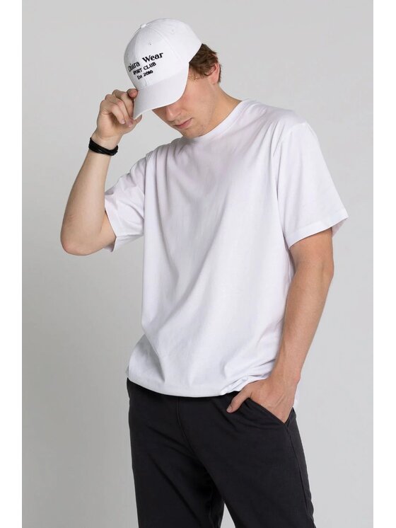 Chiara Wear Chiara Wear T-Shirt T-shirt bawełna z recyklingu oversize - biały Biały Oversize