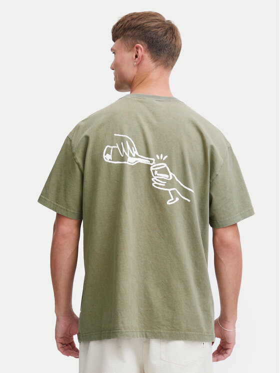 Solid Solid T-shirt Ismail 21108240 Verde Regular Fit