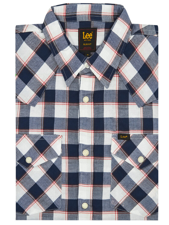 Lee Lee Camicia Ss Western L640KK35 112115279 Blu scuro Slim Fit
