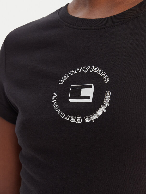 Tommy Jeans Tommy Jeans T-Shirt DW0DW22273 Schwarz Slim Fit