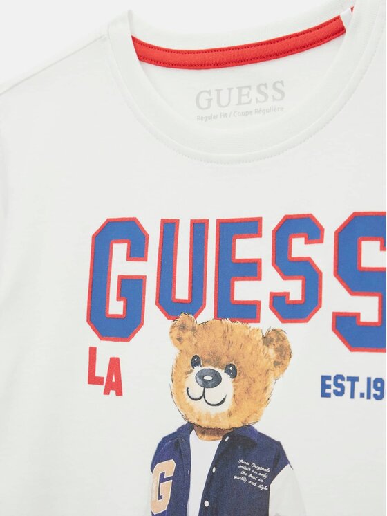 Guess Kids Guess Kids T-Shirt 183039 Biały Classic Fit