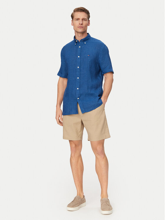 Tommy Hilfiger Tommy Hilfiger Krekls MW0MW41531 Zils Regular Fit