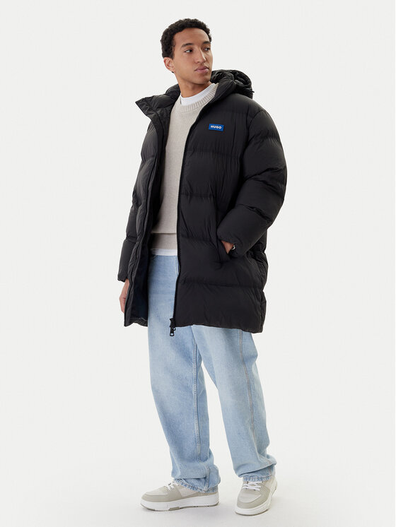 HUGO HUGO Télikabát Bodi2541 50546653 Fekete Relaxed Fit
