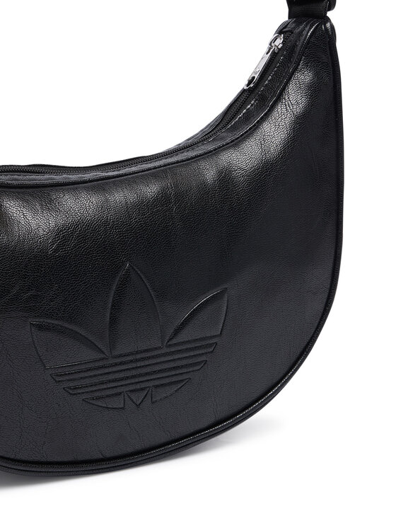 adidas adidas Táska Adicolor Half Crescent Bag Metallic Pu KR1546 Fekete