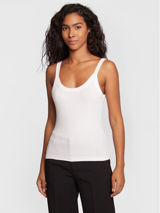 Gina Tricot Gina Tricot Top Basic 14188 Bijela Slim Fit