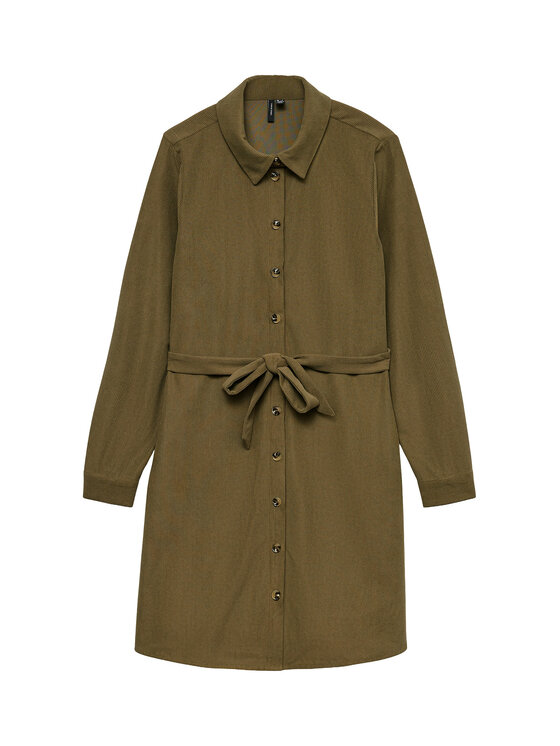 Vero Moda Vero Moda Sukienka koszulowa Elly 10334288 Zielony Regular Fit