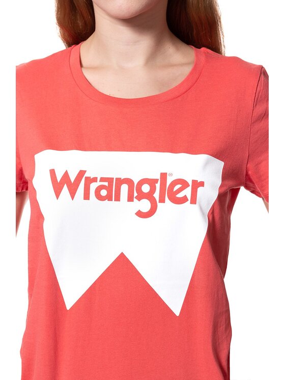 Wrangler Wrangler T-Shirt FESTIVAL TEE Czerwony Regular Fit