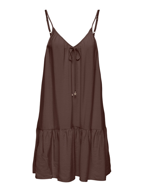 ONLY ONLY Φόρεμα καλοκαιρινό Misara 15373962 Σκούρο καφέ Regular Fit