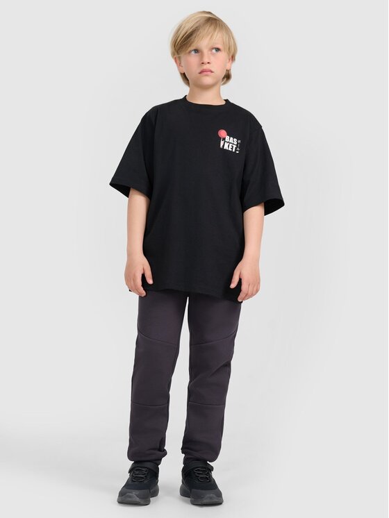 4F 4F Pantaloni da tuta 4FJRAW25TTROM1663-22S Nero Loose Fit