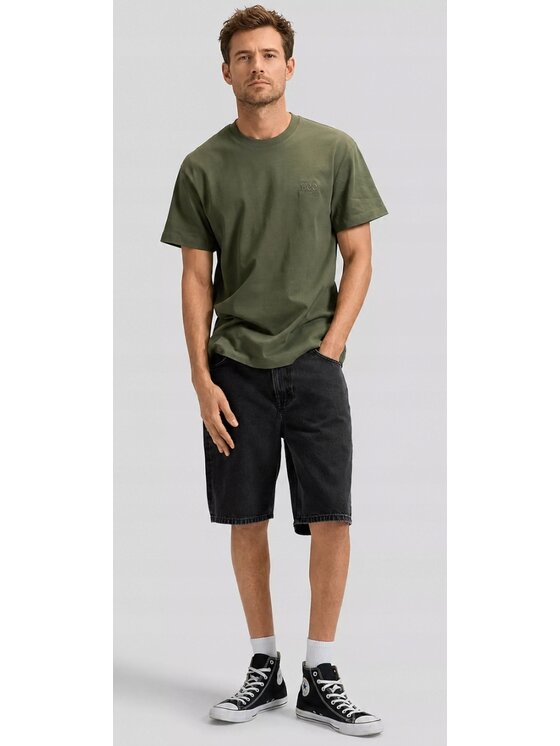 Lee Lee T-Shirt Workwear Essential Tee Zielony Relaxed Fit